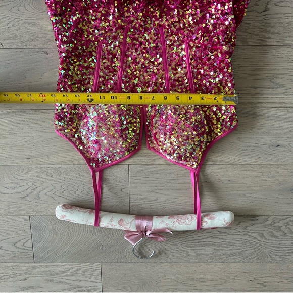 BANJUL PINK AND GOLD OMBRE SEQUIN DRESS Size Medium - Picture 7 of 9